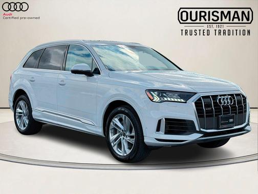 Glacier White 2023 Audi Q7 55 Premium Plus