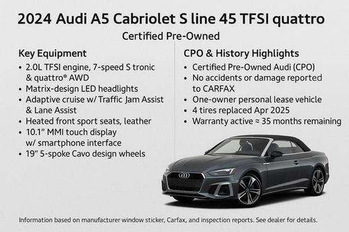 2024 Audi A5 45 S line Premium
