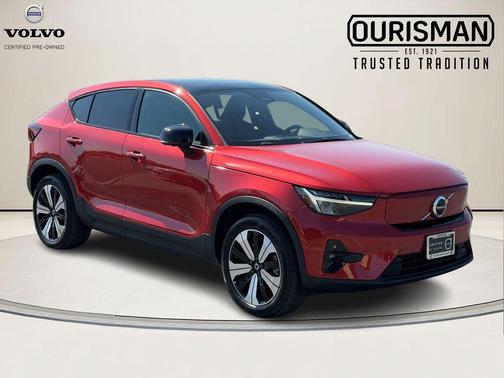 Fusion Red Metallic 2023 Volvo C40 Recharge Pure Electric Twin Plus