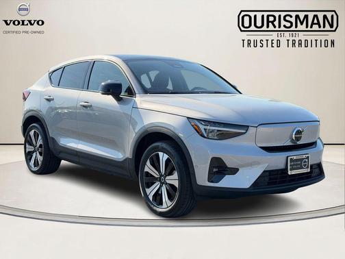 Silver Dawn Metallic 2023 Volvo C40 Recharge Pure Electric Twin Plus