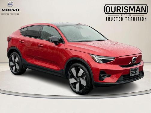 Fusion Red Metallic 2023 Volvo C40 Recharge Pure Electric Twin Plus