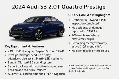 2024 Audi S3 2.0T Prestige