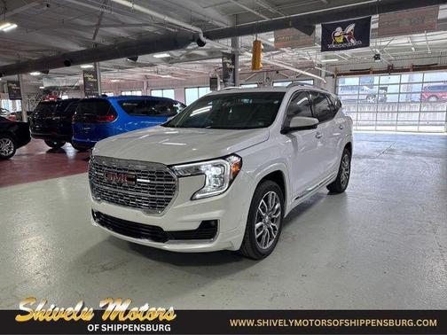 White Frost Tricoat 2024 GMC Terrain Denali