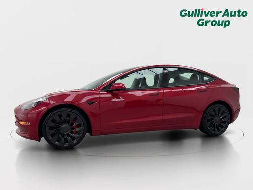 Red Multi-Coat 2022 Tesla Model 3 Performance