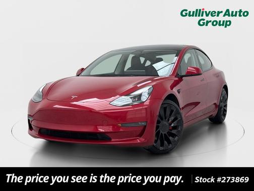 Red Multi-Coat 2022 Tesla Model 3 Performance