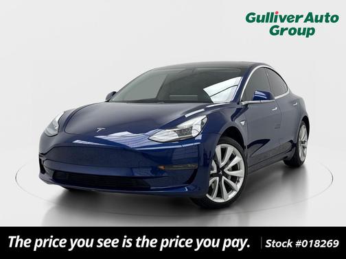 Deep Blue Metallic 2018 Tesla Model 3 Long Range