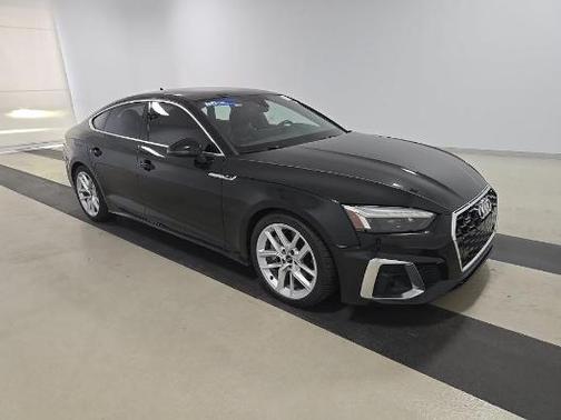 Black Metallic 2024 Audi A5 Sportback 45 S Line Premium