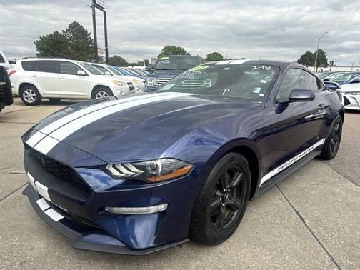 blue 2018 Ford Mustang EcoBoost