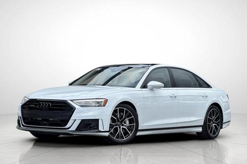 Glacier White Metallic 2020 Audi A8 L 55