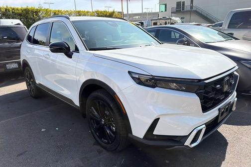 Platinum White Pearl 2025 Honda CR-V Hybrid Sport Touring AWD