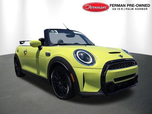 Yellow 2023 MINI Convertible