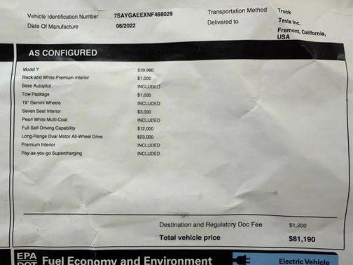 2022 Tesla Model Y Long Range