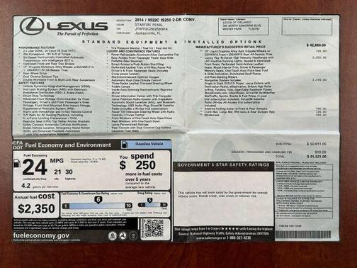 2014 Lexus IS 250C Base