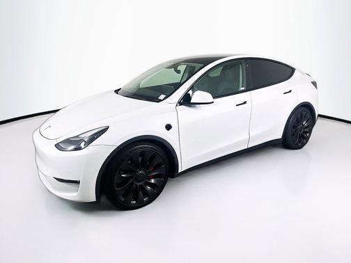 Pearl White Multi-Coat 2021 Tesla Model Y Performance Dual Motor All-Wheel Drive