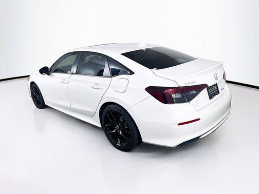 Platinum White Pearl 2025 Honda Civic Hybrid Sport