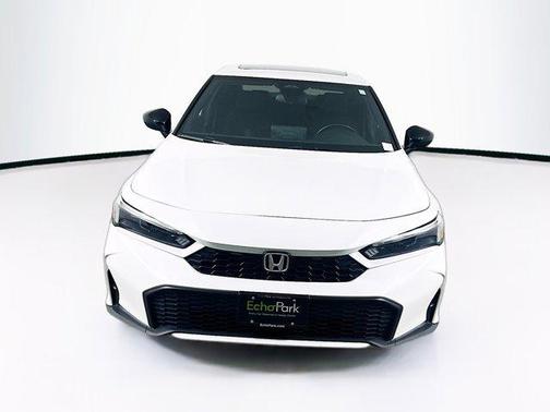 Platinum White Pearl 2025 Honda Civic Hybrid Sport