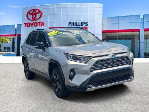 Silver Sky Metallic/Midnight Black Metallic 2021 Toyota RAV4 Hybrid SE