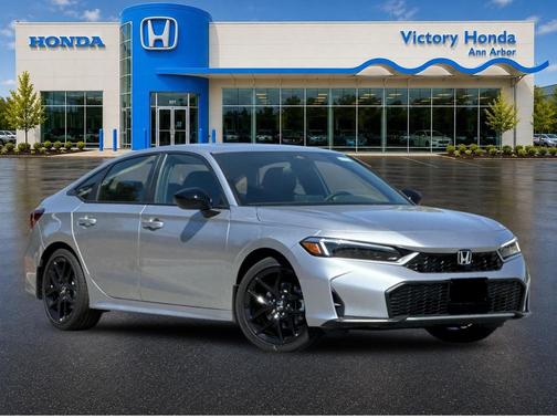 Solar Silver Metallic 2026 Honda Civic Hybrid Sport