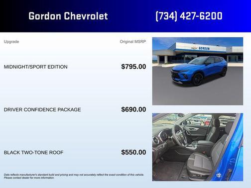 Blue 2025 Chevrolet Blazer 2LT