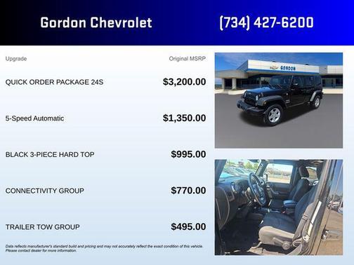 Black Clearcoat 2016 Jeep Wrangler Unlimited Sport