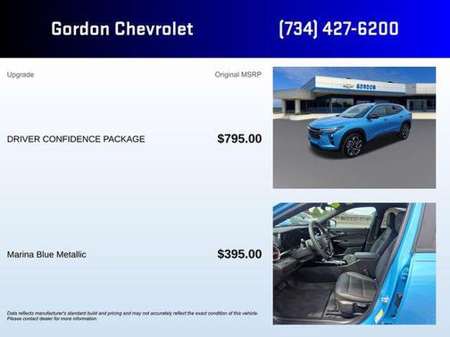 Blue 2025 Chevrolet Trax FWD 2RS