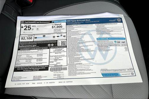 2025 Volkswagen Tiguan 2.0T SE R-Line Black 4MOTION