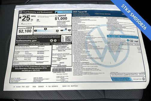 2025 Volkswagen Tiguan 2.0T SE 4MOTION