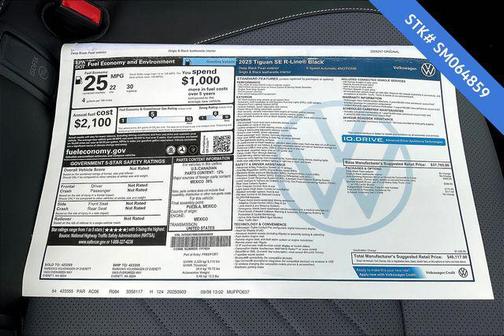 2025 Volkswagen Tiguan 2.0T SE R-Line Black 4MOTION