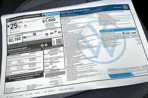 2025 Volkswagen Tiguan 2.0T SE R-Line Black 4MOTION