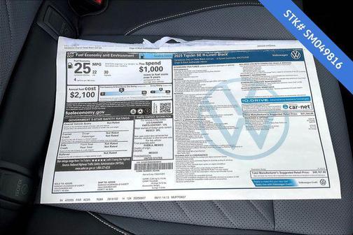 2025 Volkswagen Tiguan 2.0T SE R-Line Black 4MOTION