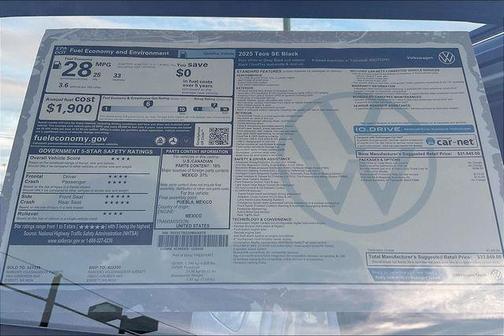 2025 Volkswagen Taos 1.5T SE Black