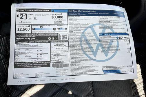 2025 Volkswagen Atlas 2.0T SEL Premium R-Line 4MOTION