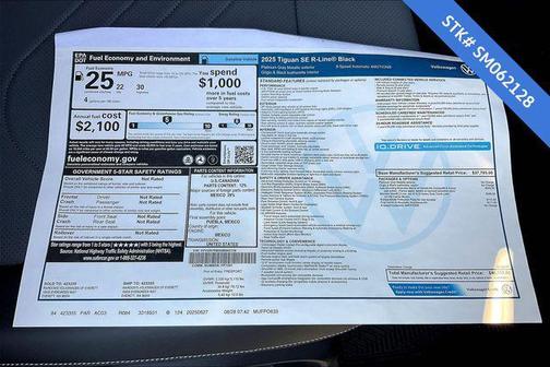 2025 Volkswagen Tiguan 2.0T SE R-Line Black 4MOTION