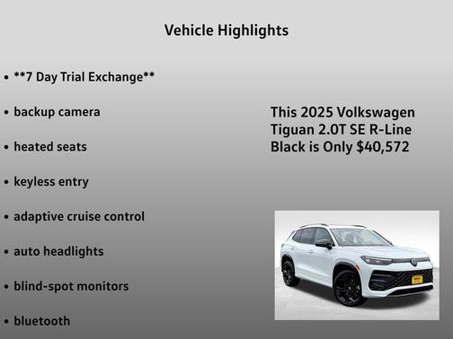 2025 Volkswagen Tiguan 2.0T SE R-Line Black 4MOTION