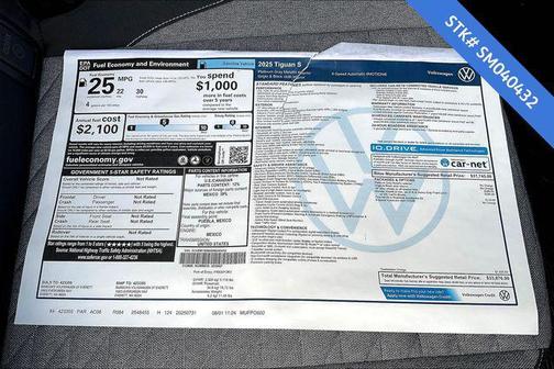 2025 Volkswagen Tiguan 2.0T S 4MOTION