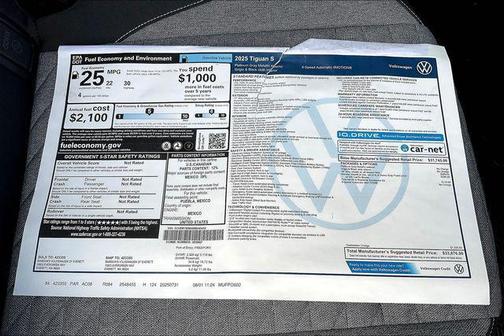 2025 Volkswagen Tiguan 2.0T S 4MOTION