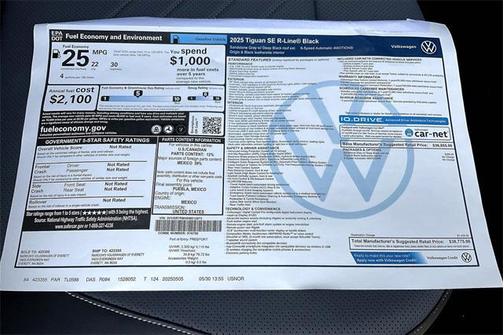2025 Volkswagen Tiguan 2.0T SE R-Line Black 4MOTION