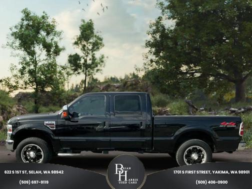 Black 2008 Ford F-250 Lariat Crew Cab Super Duty