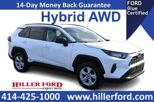 Super White 2021 Toyota RAV4 Hybrid LE