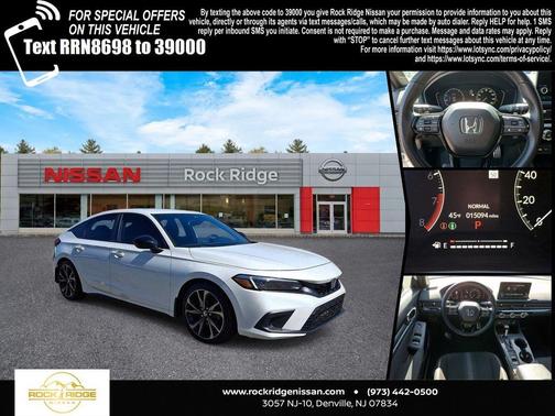 White 2022 Honda Civic Sport