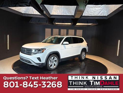 Pure White 2021 Volkswagen Atlas 3.6L SE w/Technology