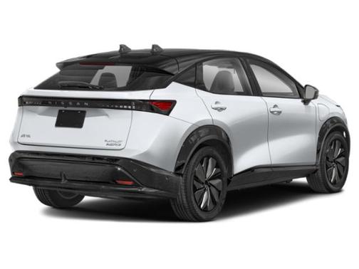 Everest White Pearl Tricoat/Black Diamond Pearl 2024 Nissan ARIYA PLATINUM+