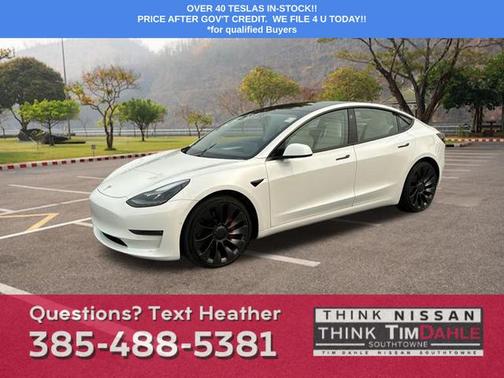 White 2021 Tesla Model 3 Performance