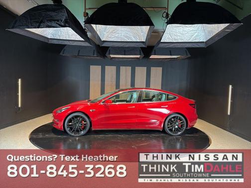 Red Multi-Coat 2019 Tesla Model 3 Performance