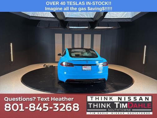 Blue 2021 Tesla Model S Plaid