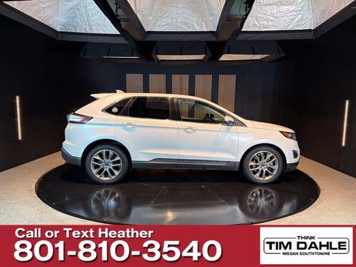 White Platinum Clearcoat Metallic 2015 Ford Edge Titanium