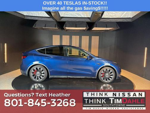 Blue 2023 Tesla Model Y Performance Dual Motor All-Wheel Drive