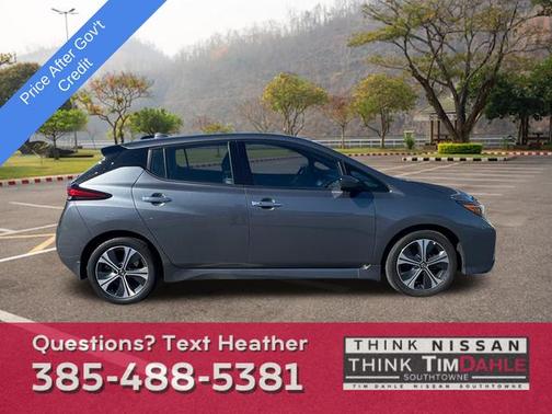 Gun Metallic 2021 Nissan Leaf SL PLUS 62 kWh