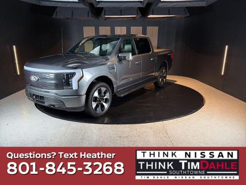 Gray Metallic 2025 Ford F-150 Lightning Platinum