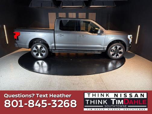 Gray Metallic 2025 Ford F-150 Lightning Platinum